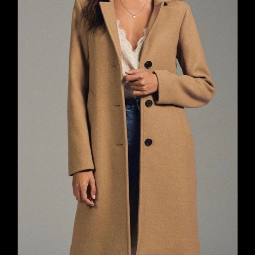 Abercrombie & Fitch Camel Dad Coat Medium
